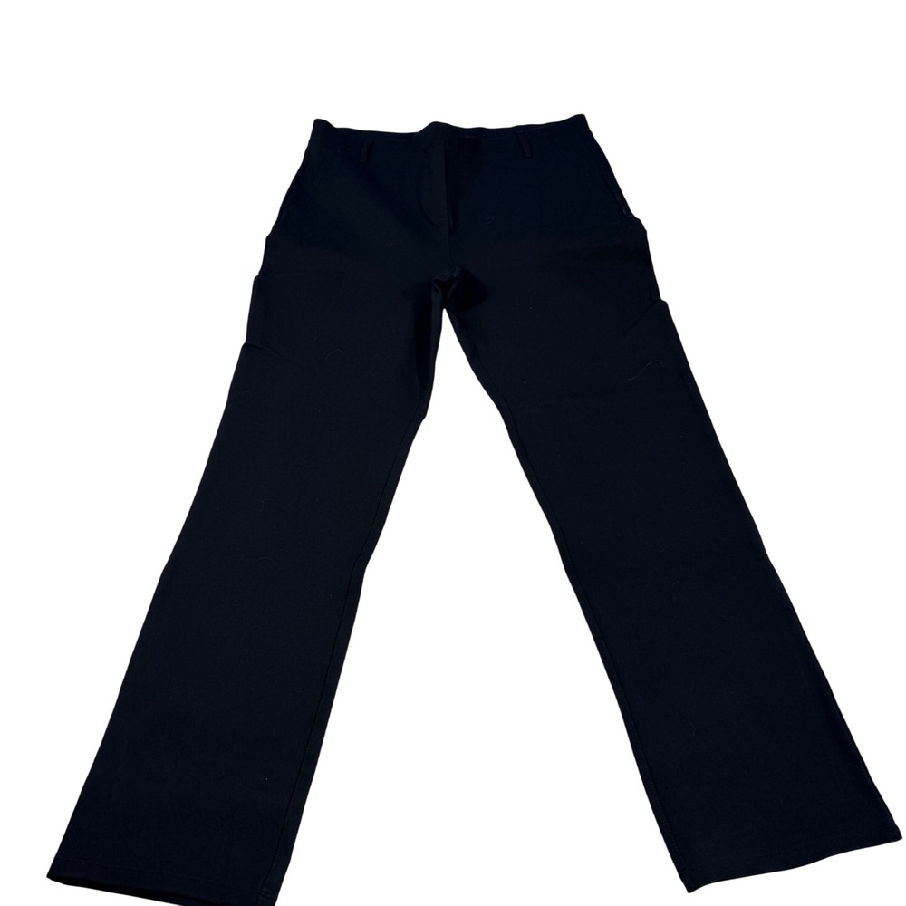 Quince‎ Womens Ultra-Stretch Ponte Straight Leg Pants Black Size L Business Work - Picture 2 of 11